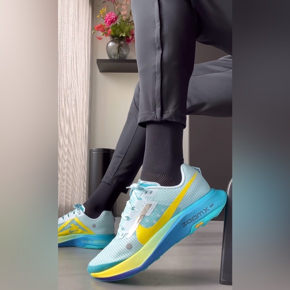 Nike ZoomX 🔥 Ultrafly Trail Blue Green Yellow DX1978-301 Men's 9.5 12.5 Shoes - Picture 7 of 9